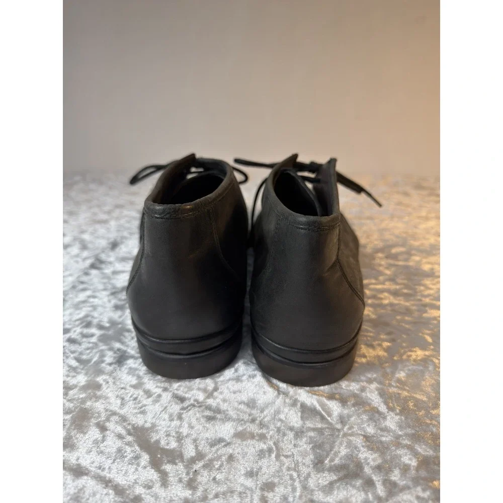 John Varvatos Black Leather Chukka Boots Mens 10.5 M Lace Up Ankle Dress Shoes
